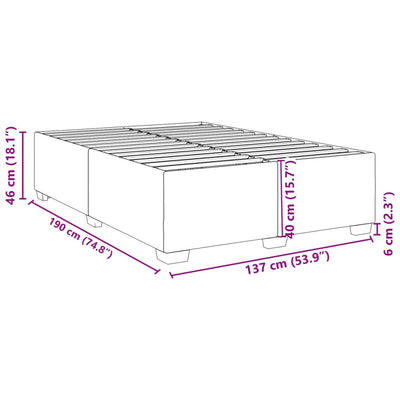 Bed Frame without Mattress Black Double Fabric Payday Deals