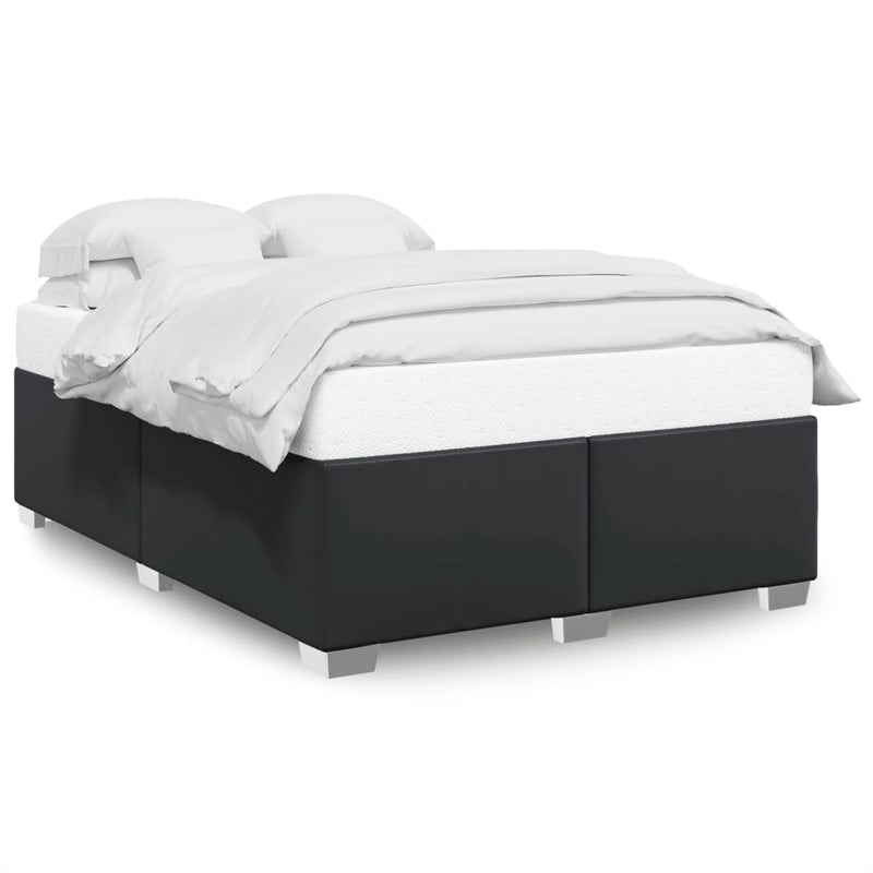 Bed Frame without Mattress Black Double Faux Leather Payday Deals