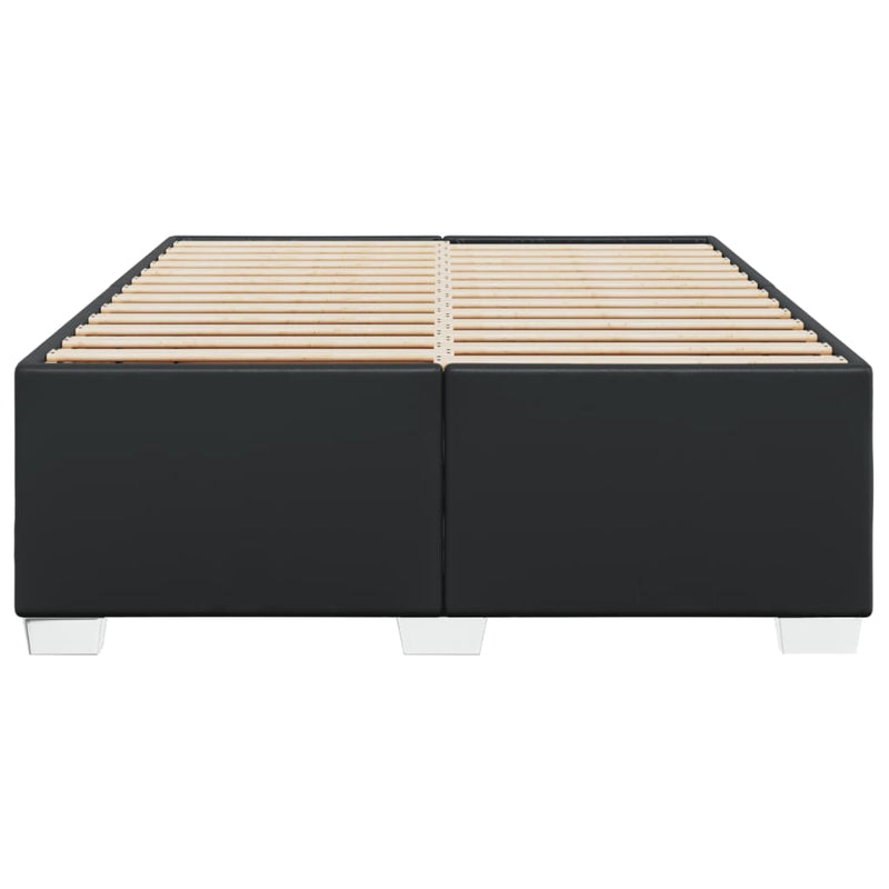 Bed Frame without Mattress Black Double Faux Leather Payday Deals