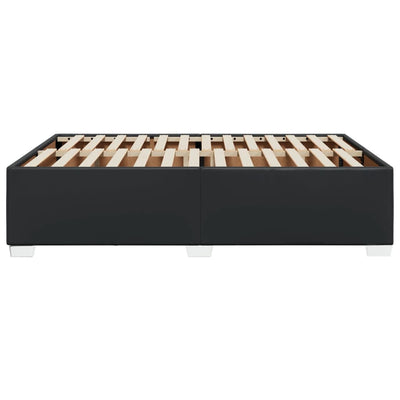 Bed Frame without Mattress Black Double Faux Leather Payday Deals