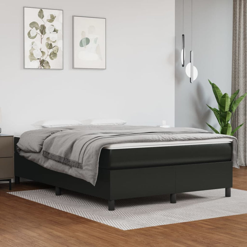Bed Frame without Mattress Black Double Faux Leather Payday Deals