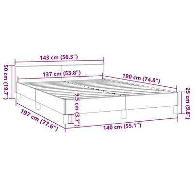 Bed Frame without Mattress Black Double Velvet Payday Deals