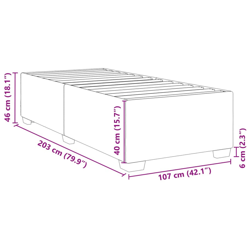 Bed Frame without Mattress Black King Single Velvet Payday Deals