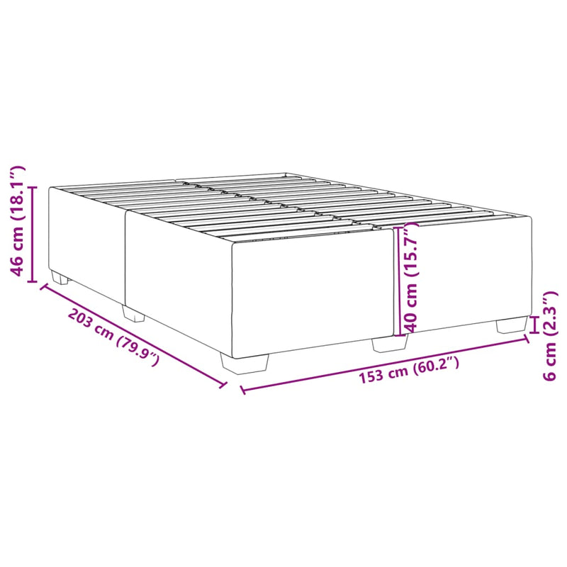 Bed Frame without Mattress Black Queen Velvet Payday Deals