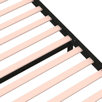 Bed Frame without Mattress Black Solid Wood 90x190 cm Payday Deals
