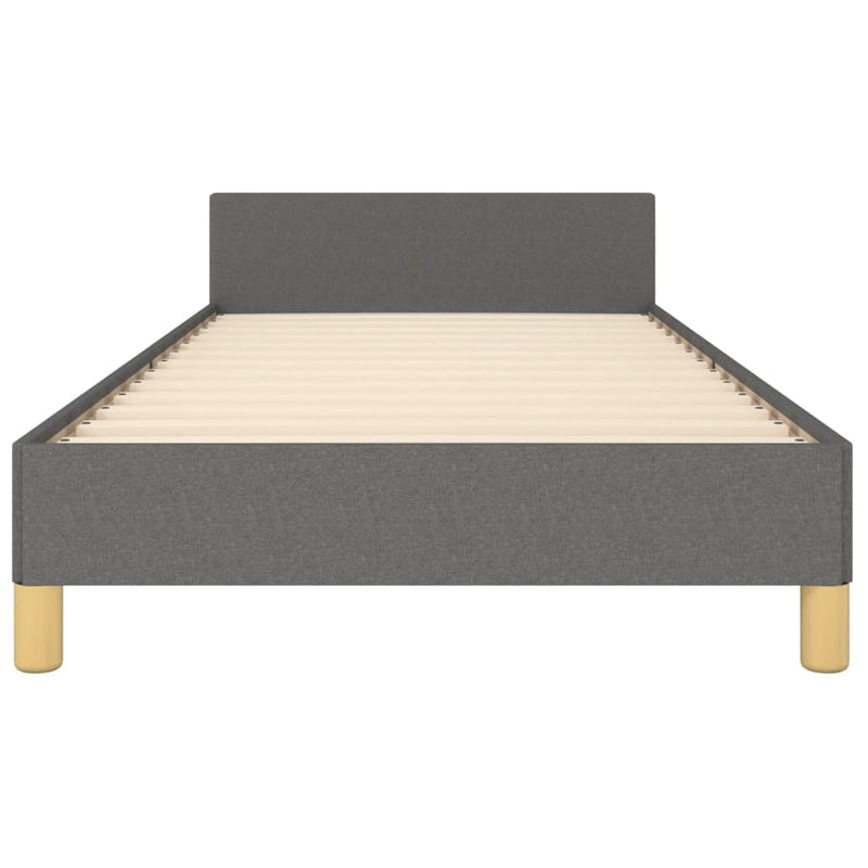 Bed Frame without Mattress Dark Grey 107x203 cm King Single Size Fabric Payday Deals