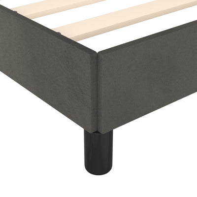 Bed Frame without Mattress Dark Grey 107x203 cm King Single Size Velvet Payday Deals