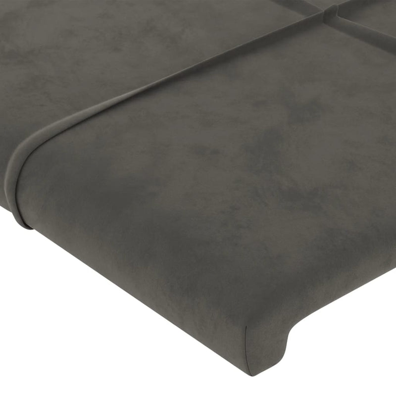 Bed Frame without Mattress Dark Grey 107x203 cm King Single Size Velvet Payday Deals