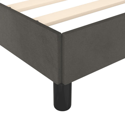 Bed Frame without Mattress Dark Grey 107x203 cm King Single Size Velvet Payday Deals