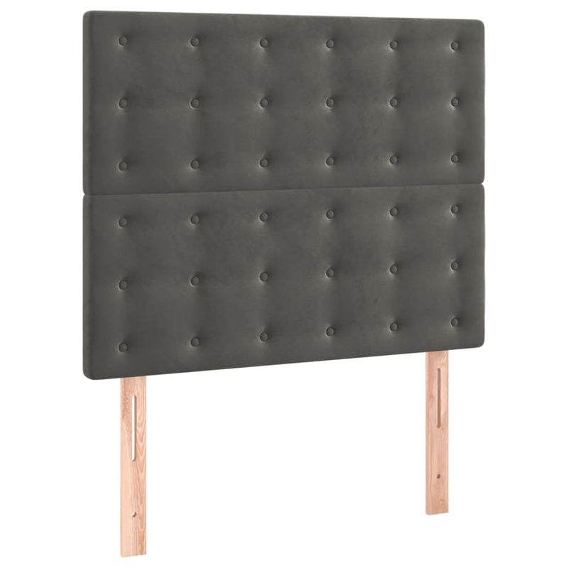 Bed Frame without Mattress Dark Grey 107x203 cm King Single Size Velvet Payday Deals