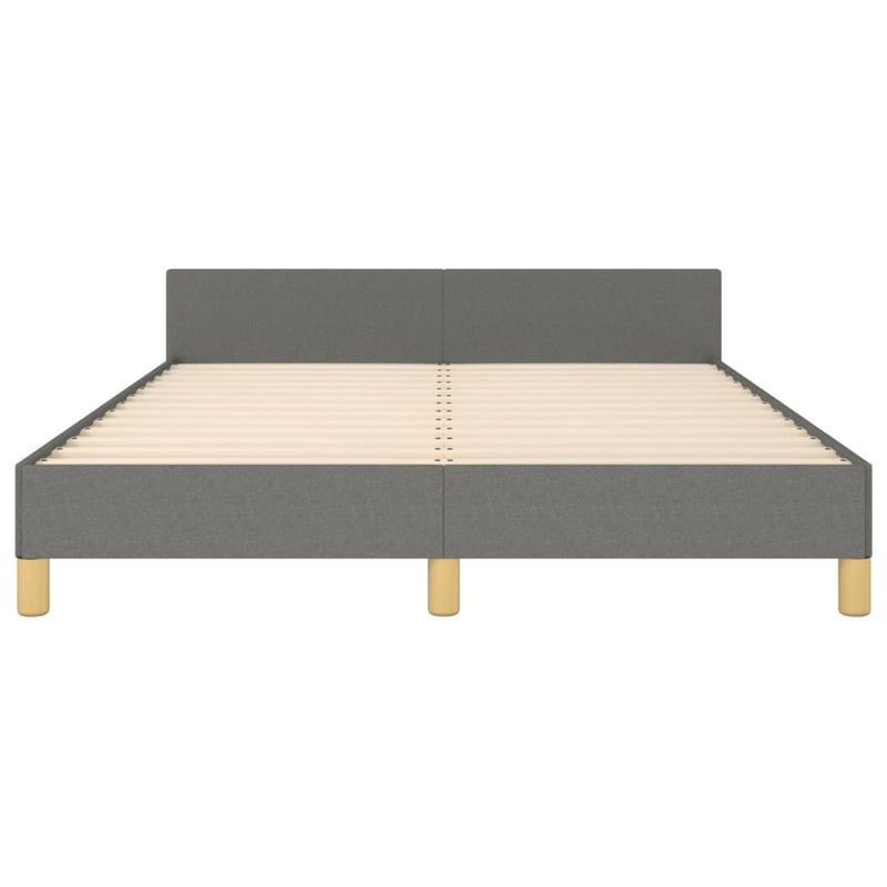 Bed Frame without Mattress Dark Grey 137x187 cm Double Fabric Payday Deals