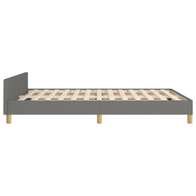 Bed Frame without Mattress Dark Grey 137x187 cm Double Fabric Payday Deals