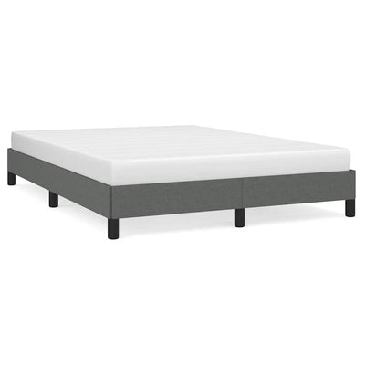 Bed Frame without Mattress Dark Grey 137x187 cm Double Fabric Payday Deals