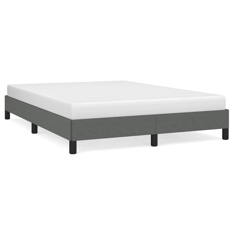 Bed Frame without Mattress Dark Grey 137x187 cm Double Fabric Payday Deals
