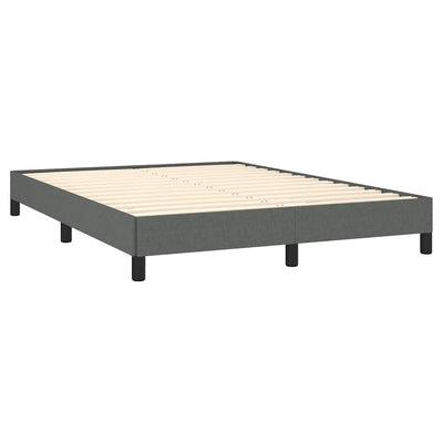 Bed Frame without Mattress Dark Grey 137x187 cm Double Fabric Payday Deals