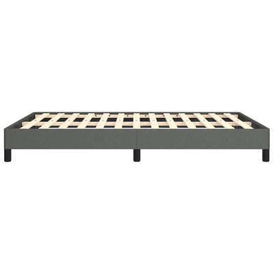 Bed Frame without Mattress Dark Grey 137x187 cm Double Fabric Payday Deals