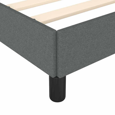 Bed Frame without Mattress Dark Grey 137x187 cm Double Fabric Payday Deals