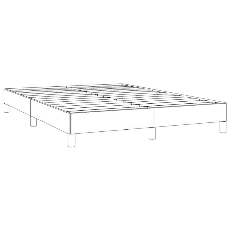 Bed Frame without Mattress Dark Grey 137x187 cm Double Fabric Payday Deals