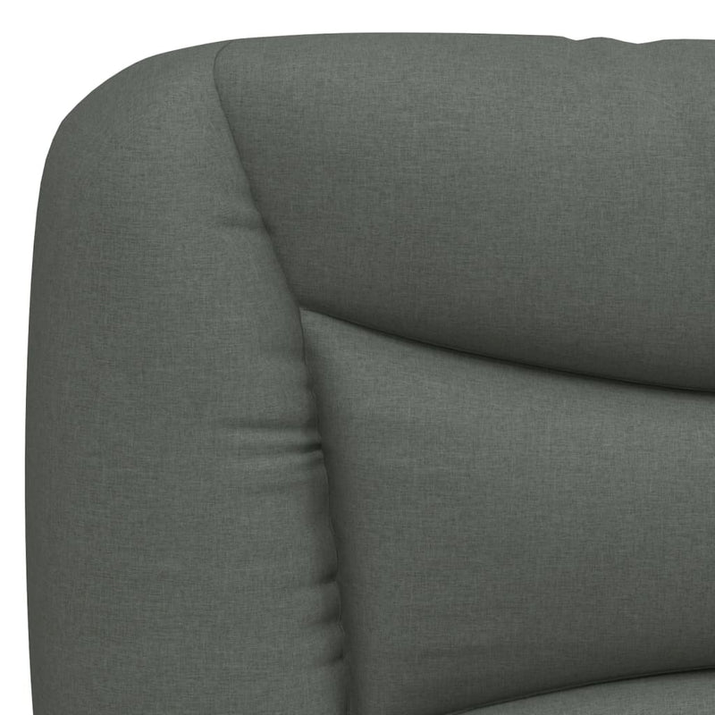 Bed Frame without Mattress Dark Grey 152x203 cm Queen Fabric Payday Deals