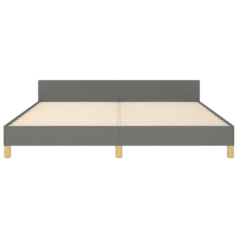 Bed Frame without Mattress Dark Grey 152x203 cm Queen Fabric Payday Deals