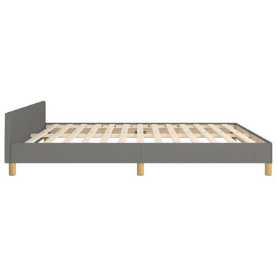 Bed Frame without Mattress Dark Grey 152x203 cm Queen Fabric Payday Deals