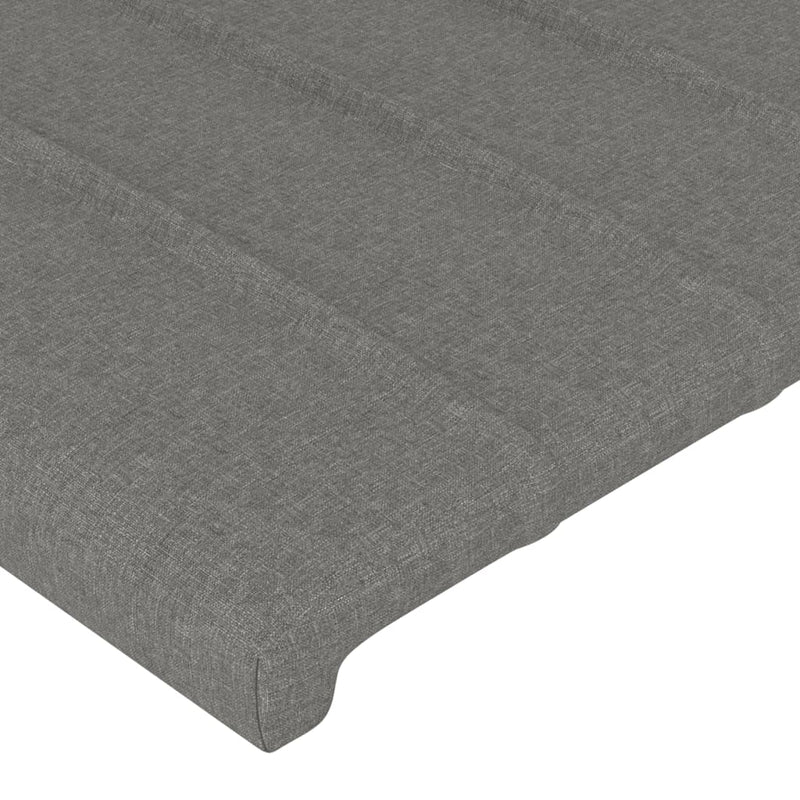 Bed Frame without Mattress Dark Grey 152x203 cm Queen Fabric Payday Deals