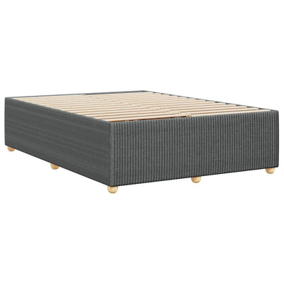 Bed Frame without Mattress Dark Grey Double Fabric Payday Deals