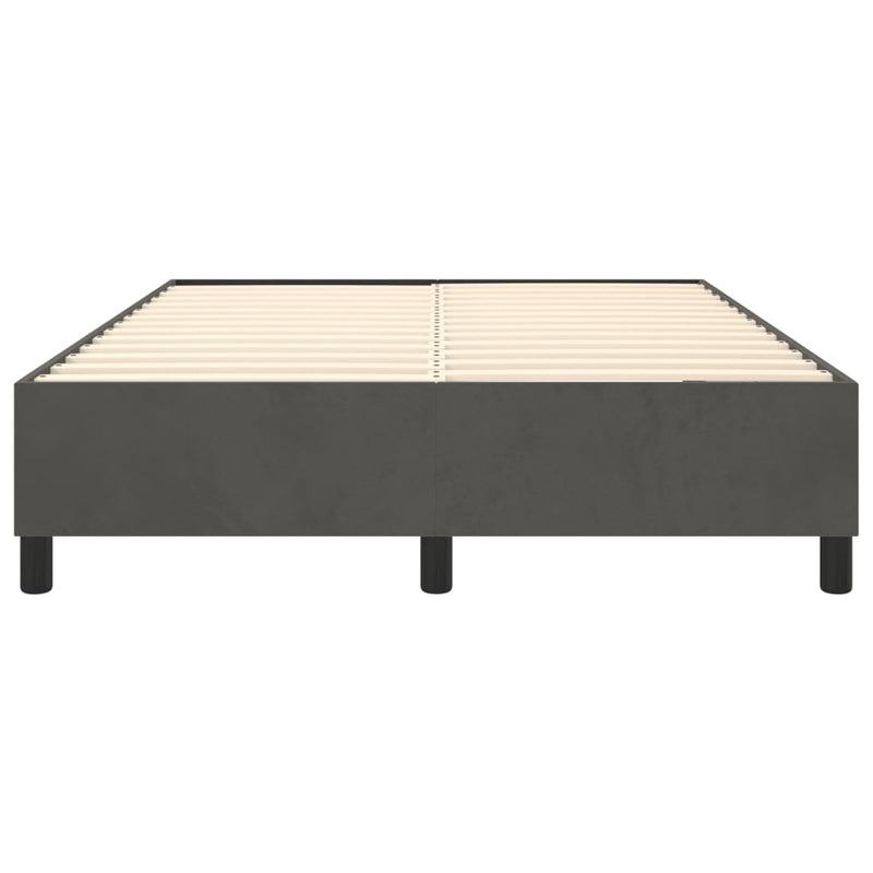 Bed Frame without Mattress Dark Grey Double Velvet Payday Deals