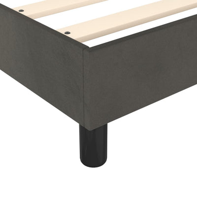 Bed Frame without Mattress Dark Grey Double Velvet Payday Deals