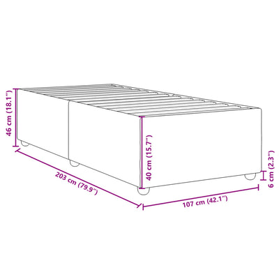 Bed Frame without Mattress Dark Grey King Single Fabric Payday Deals