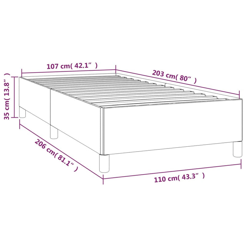 Bed Frame without Mattress Dark Grey King Single Fabric Payday Deals
