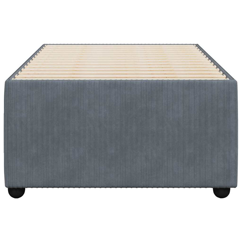 Bed Frame without Mattress Dark Grey King Single Velvet Payday Deals