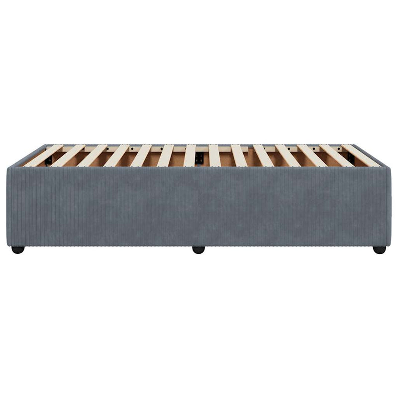 Bed Frame without Mattress Dark Grey King Single Velvet Payday Deals