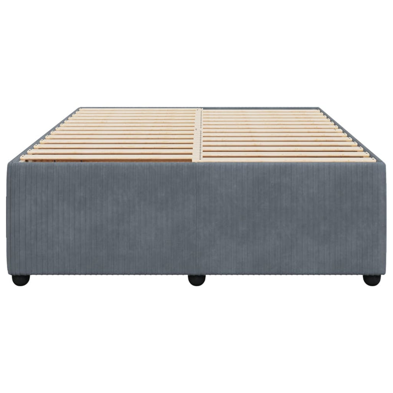 Bed Frame without Mattress Dark Grey Queen Velvet Payday Deals
