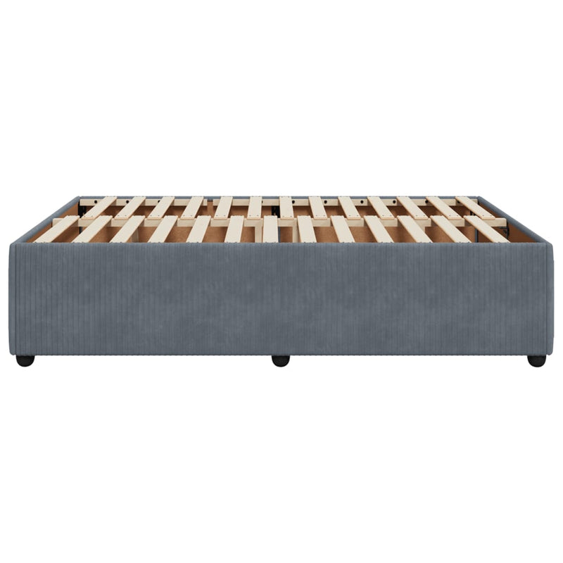 Bed Frame without Mattress Dark Grey Queen Velvet Payday Deals