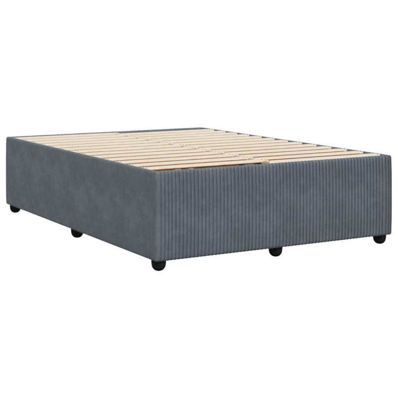 Bed Frame without Mattress Dark Grey Queen Velvet Payday Deals