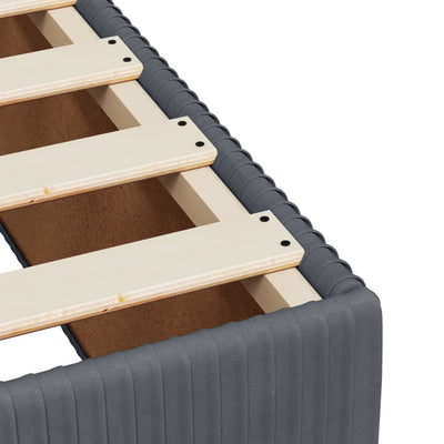 Bed Frame without Mattress Dark Grey Queen Velvet Payday Deals