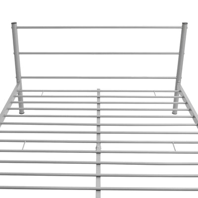 Bed Frame without Mattress Grey Metal Double Size Payday Deals