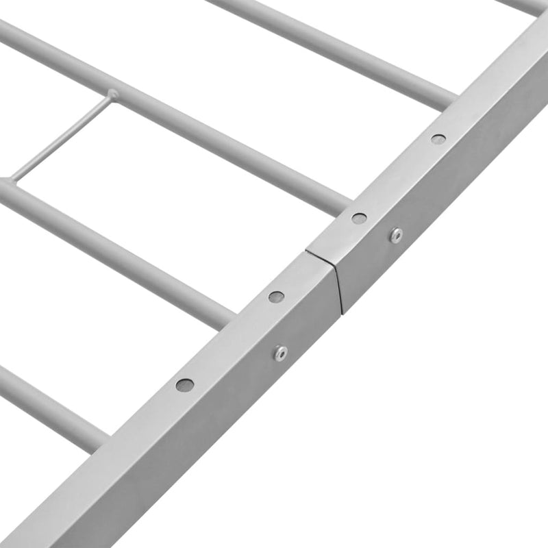 Bed Frame without Mattress Grey Metal Double Size Payday Deals