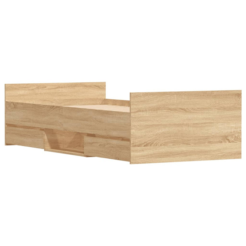 Bed Frame without Mattress Sonoma Oak 90x190 cm Payday Deals