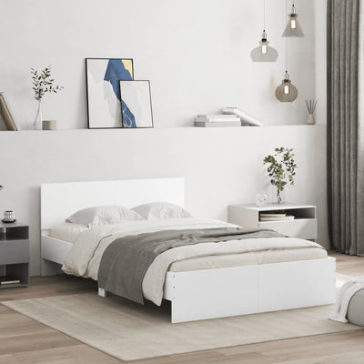 Bed Frame without Mattress White 135x190 cm Payday Deals