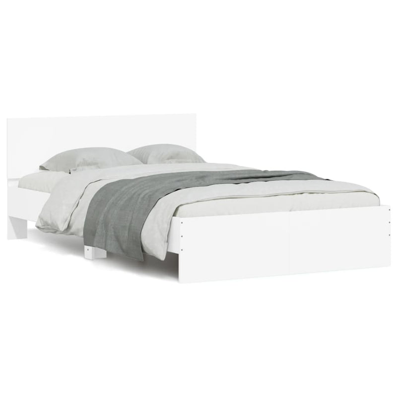 Bed Frame without Mattress White 135x190 cm Payday Deals