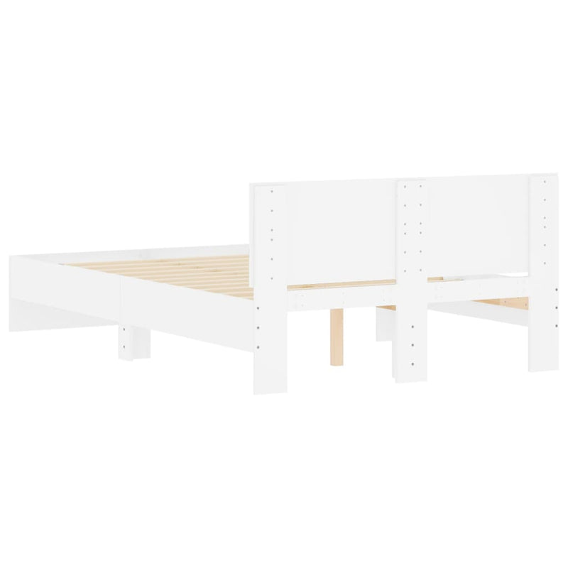 Bed Frame without Mattress White 135x190 cm Payday Deals