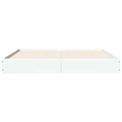 Bed Frame without Mattress White 135x190 cm Engineered Wood Payday Deals