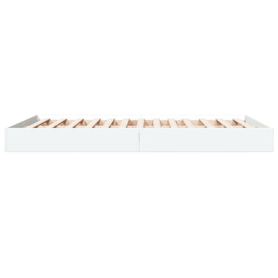 Bed Frame without Mattress White 135x190 cm Engineered Wood Payday Deals