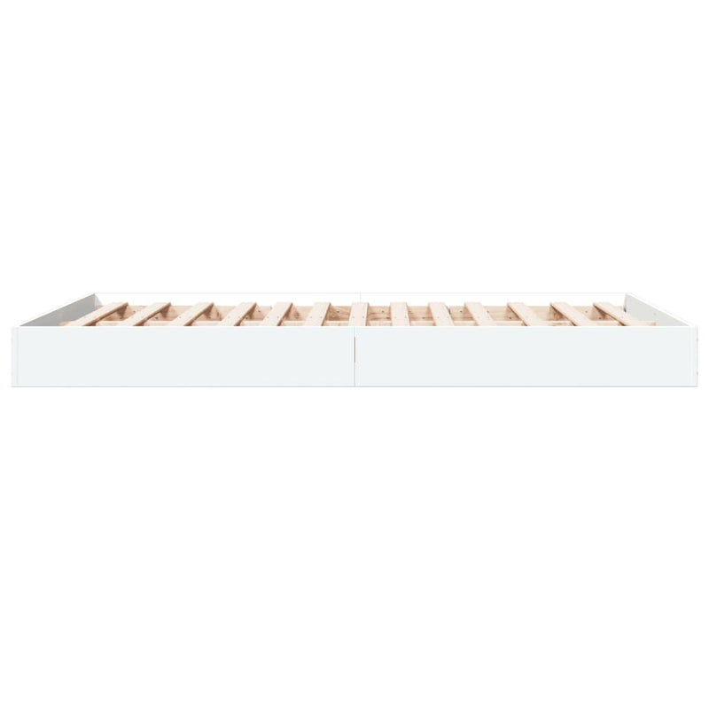 Bed Frame without Mattress White 135x190 cm Engineered Wood Payday Deals