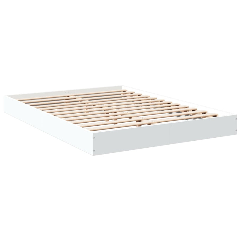 Bed Frame without Mattress White 135x190 cm Engineered Wood Payday Deals
