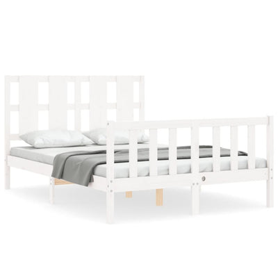 Bed Frame without Mattress White 135x190 cm Solid Wood Pine Payday Deals