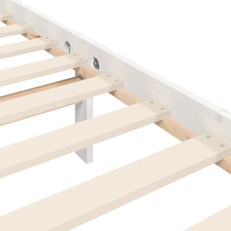 Bed Frame without Mattress White 135x190 cm Solid Wood Pine Payday Deals