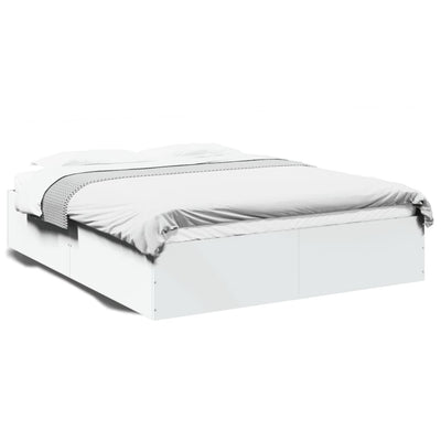 Bed Frame without Mattress White 150x200 cm Payday Deals